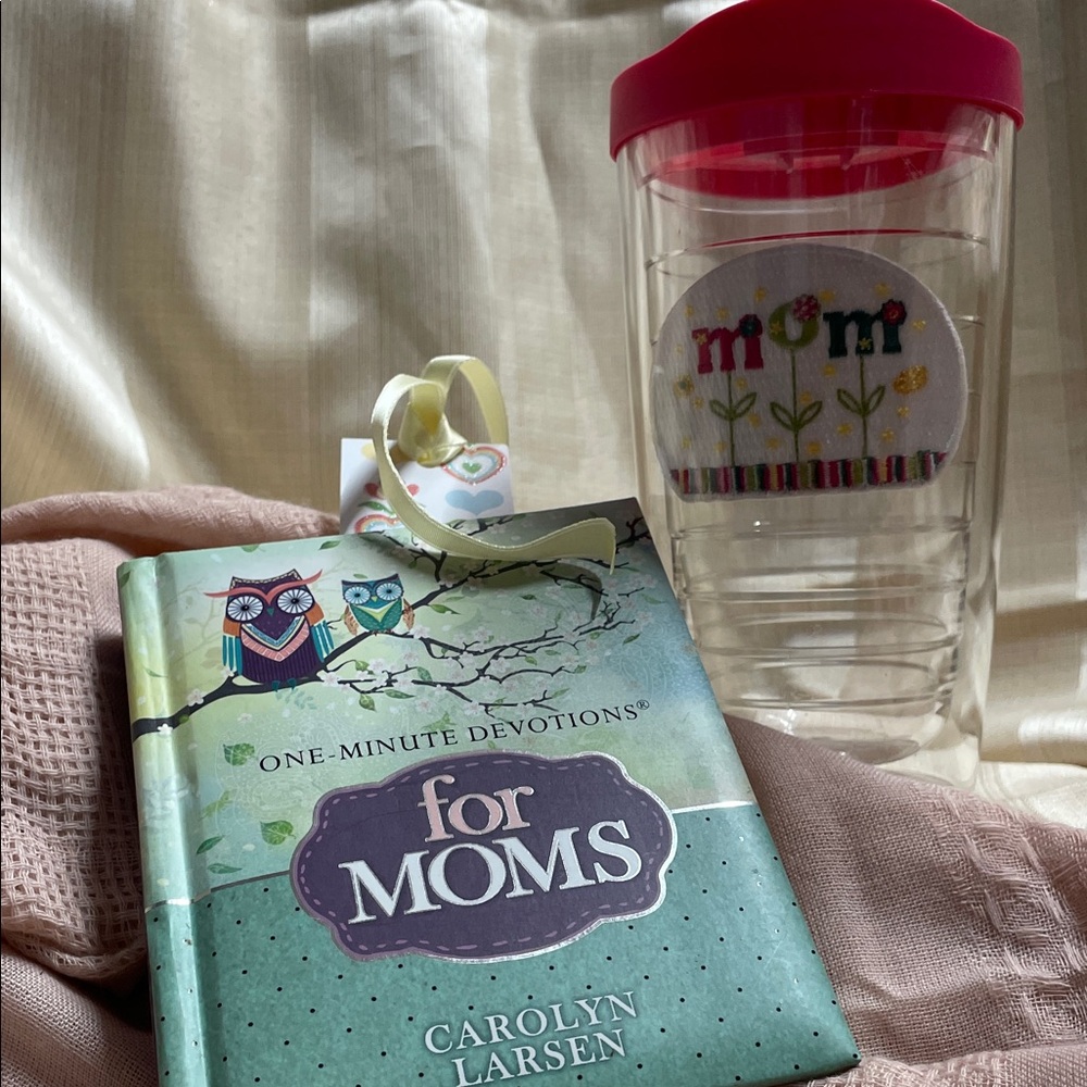 Tervis Pink Mom’s Cup and Green Mom's Devotional Set With Bookmark